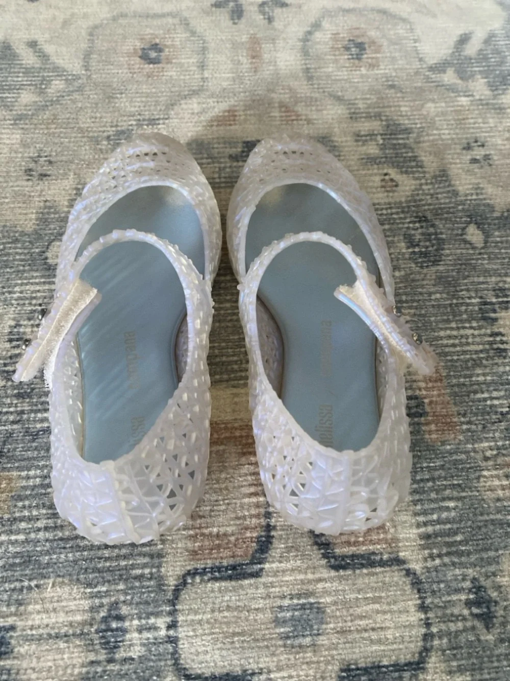 Mini Melissa Girls Iridescent Pearl Jelly Mary Janes